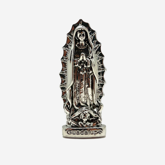 Dashboard Our Lady of Guadalupe Silver 3 Inches