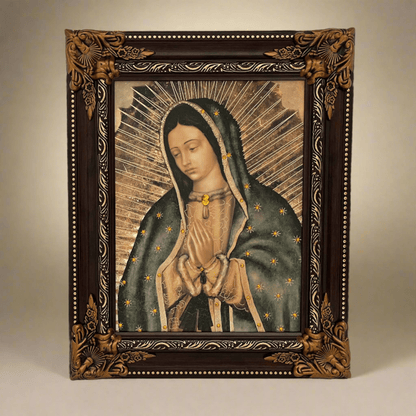 Our Lady of Guadalupe Frame 27 Inch Gold Finish